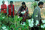 Gaon Burahs, Youth leaders, Panchayati Raj members and villagers on a visit to the Raj Bhawan Orchid house: 23/12/2009