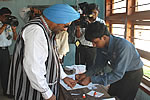 H.E. Gen J J Singh going to vote during Assembly Elections 2009 at Itanagar: 13/10/2009