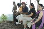 Governor Gen JJ Singh with visitors at the ‘JJ Point’, named after him by the locals in Jote –Balijan NEC road, the middle point of Jote and Balijan.:13/08/2010