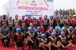 H.E. Governor with dignitaries and white water rafting team at Pasighat : 19/02/2010 