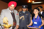 H.E. Governor lighting the inaugural lamp in the national level workshop on Rattan at Itanagar: 24/02/2010 