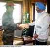 Arunachal Pradesh Governor Gen JJ Singh with General Officer Commanding in Chief, 4 Corps, Tezpur, Lt Gen Gyan Bhushan at Raj Bhavan, Itanagar on 7th June 2011.