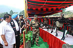 Governor and Chief Minister inspecting the stalls put in the Army Exposition at IG Park, Itanagar: 13/04/2011