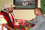 State Home Minister Takar Marde calls on the Governor at Raj Bhavan, Itanagar: 16/08/2011