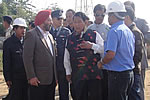 Governor Gen JJ Singh along with Chief Minister Dorjee Khandu inspecting the under construction State Civil Secretariat, a PM's package project : 04/01/2011