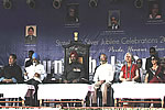 Governor, Dr. Montek Singh Ahluwalia, Dy.Chairman, Planning Comm., CM Dorjee Khandu, Chief Justice of GHC, M. B. Lokur and other dignitaries in the Statehood day celebrations 2011 at I.G. Park, Itanagar : 20/02/2011