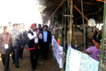 Governor visiting the indigenous food stalls during the Yomgo river festival. Also seen is Amjad Tak, West Siang Deputy Commissioner & Chaiman YRF: 15/01/2011