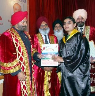 The Governor of Arunachal Pradesh General (Retd) JJ Singh in the 107th Convocation of Khalsa College, Amritsar:17/02/2013