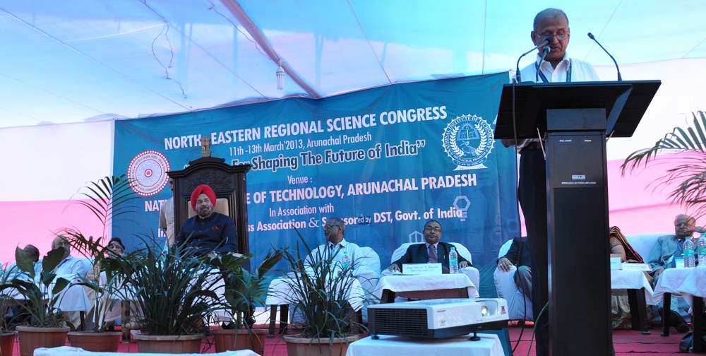 The Governor of Arunachal Pradesh General (Retd) JJ Singh inaugurating the three-day North-Eastern Regional Science Congress at National Institute of Technology, Arunachal Pradesh, Yupia:11/03/2013