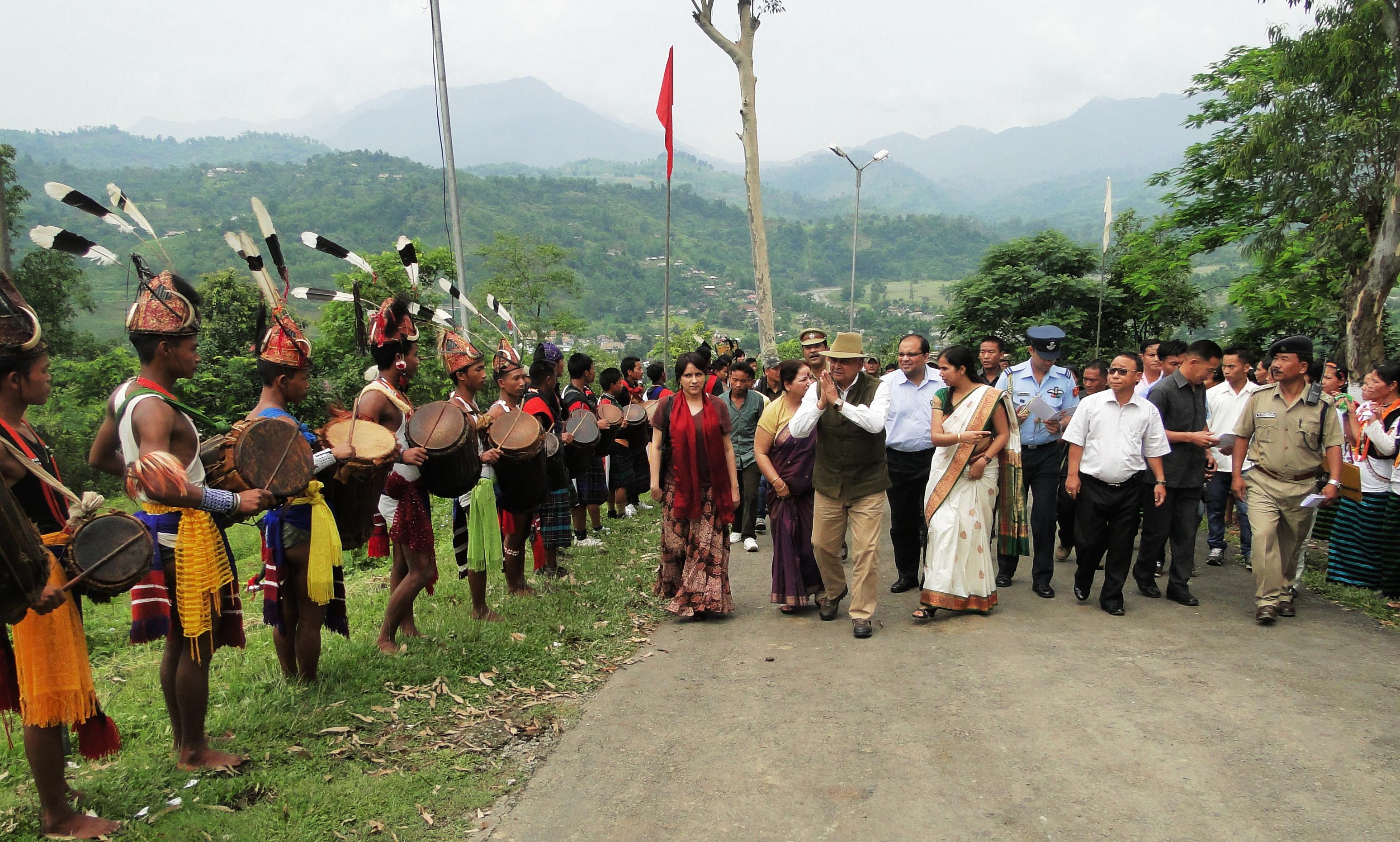 The Governor of Arunachal Pradesh Lt. Gen (Retd) Nirbhay Sharma accorded a traditional reception at Changlang:06/06/2013