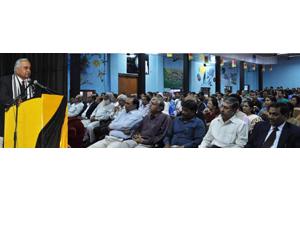 Governor of Arunachal Pradesh Lt Gen (Retd) Nirbhay Sharma, addressing the students and faculty of North Eastern Regional Institute of Science and Technology at NERIST Nirjuli on 31st October 2013