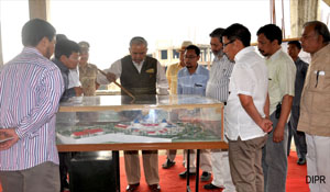 The Governor of Arunachal Pradesh Lt. Gen (Retd) Nirbhay Sharma at the under construction State Legislative Assembly Building, Itanagar on 26th April 2014