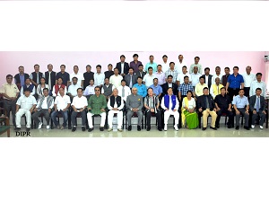 The Governor of Arunachal Pradesh Lt. Gen (Retd) Nirbhay Sharma with members of Sixth Legislative Assembly of Arunachal Pradesh in the State Legislative Assembly, Naharlagun on 3rd June 2014