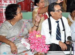 The H.E Governor and First Lady at Kristi Kendra, Naharlagun on the occasion of 567th Birth Anniversary celebration of Mahapurus Srimanta Sankardeva