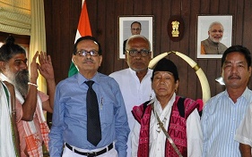 The Governor of Arunachal Pradesh Shri JP Rajkhowa at Kristi Kendra, Naharlagun on 26th September 2015 on the occasion of 567th Birth Anniversary celebration of Mahapurus Srimanta Sankardeva