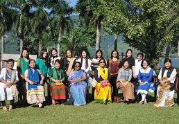 The First Lady of the State Smti Rita Rajkhowa, Chairperson, Muskan Welfare Society with the members of MWS during the Childrens Day celebration at Raj Bhavan, Itanagar on 14th November 2015