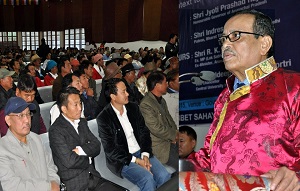 The Governor of Arunachal Pradesh Shri JP Rajkhowa delivering the inaugural address of the Seminar India Foreign Policy, organised by Bharat Tibet Sahyog Manch (BTSM) at Rupa, West Kameng District on 20th November 2015 