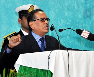 The Governor of Arunachal Pradesh Shri JP Rajkhowa delivering the inaugural address in the two-day workshop on Swachh Bharat Mission in Urban areas at Banquet Hall, Itanagar on 26th November 2015.