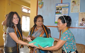 The First Lady of the State Smt Rita Rajkhowa visited the Mothers Home, Lekhi Village, Nirjuli with members of Muskan Welfare Society on 14th May 2016. 