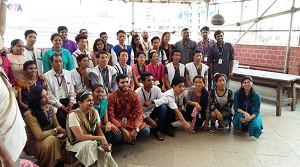 Volunteers of Indian National Fellowship Centre (INFC) with the members Puroik Community of Arunachal Pradesh in Mumbai on 7th June 2017.