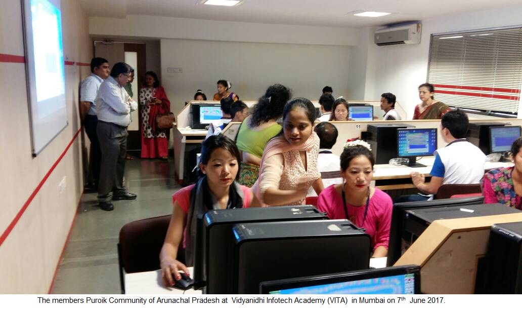 The members Puroik Community of Arunachal Pradesh at Vidyanidhi Infotech Academy (VITA)  in Mumbai on 10th   June 2017.