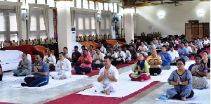 The International Day for Yoga observed at Raj Bhavan , Itanagar on 21st June 2017