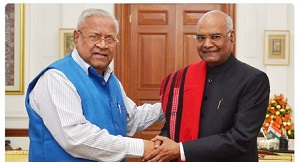 The Governor of Arunachal Pradesh Shri P B Acharya with the President of India Shri Ram Nath Kovind in Delhi on 26th July 2017.