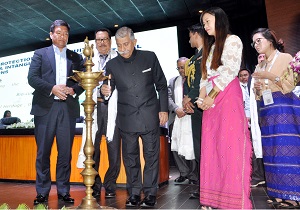 The Governor of Arunachal Pradesh Brig. (Dr.) B.D. Mishra (Retd.) graces the inaugural session of the two-day conclave, titled Dream Change: Reshaping the Development Discourse of Arunachal Pradesh in the Plenary Hall of State Legislative Assembly, Itanagar on 8th December 2017. 