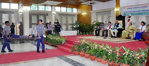 The Governor of Arunachal Pradesh Shri P.B. Acharya celebrating 18th Bharat Scouts and Guides Rajya Puraskar Award ceremony for the State at Raj Bhavan, Itanagar on 27th September 2017. 